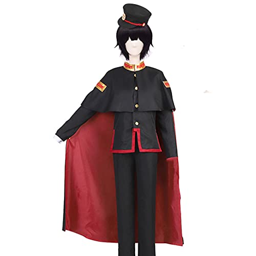 Godmoy Toilet Bound Hanako Kun Costume Jibaku Shounen Hanako San Uniforme Escolar Traje de Halloween Cosplay con Sombrero y Capa para Hombres y Mujeres