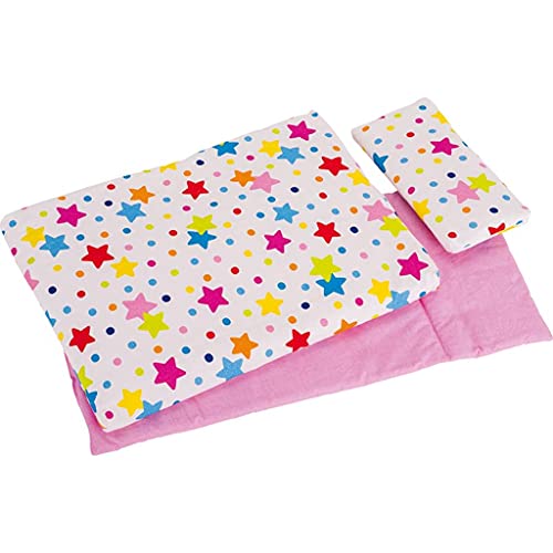 Goki- Ropa de Cama para muñecas Estrellas, Color Mixto (51564)