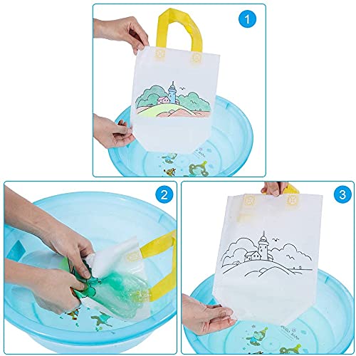 GOLDGE DIY Graffiti Bolsas para Colorear, 10 Pcs Graffiti Bags Ideal para 12 Ceras de Colores y Globo, Regalo niños Fiestas y cumpleaños