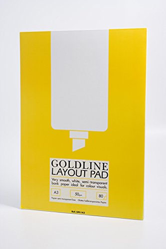 Goldline Layout Pad Bank Paper 50gsm 80 Pages A3 Ref GPL1A3Z