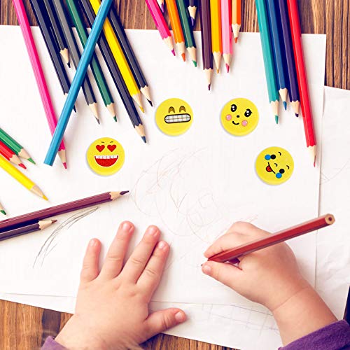 Gomas de borrar Emoji Pack de 144 Emoticon lápiz Gomas borrar Mini Lindos Regalos para Fiesta cumpleaños niños Festival Navidad Regalo Juguete