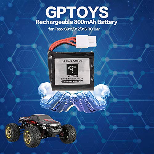 Goolsky 9.6V 800mAh Lipo batería para GPTOYS Foxx S911 S916 1/12 Monster Truck Off-Road RC Coche