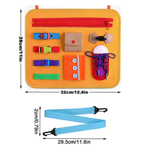 Goorder Busy Board, Bebés Tablero Sensorial Montessori, Juguetes Educativos para Niño de 1 2 3 4 Años, Juguete Actividades Habilidades Motoras, Regalo de Cumpleaños para Niños Niñas Bebe Pequeños