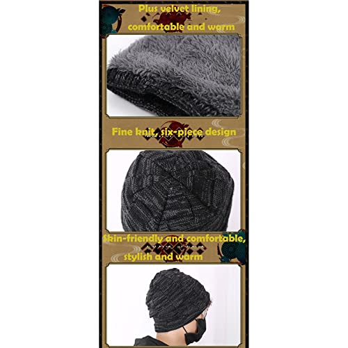 Gorra De Anime Demon Slayer Kimetsu No Yaiba OtoñO E Invierno Material De Gorro De Felpa CáLido Y Suave para FanáTicos del Anime, Mejor Regalo De Cosplay