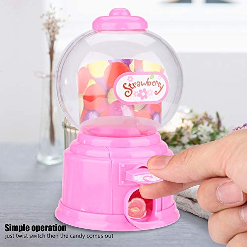 GOTOTOP Dispensador de máquina expendedora de chicles, Dulce Goma de mascar Divertido Juguete para niños Chicle Regalo de Fiesta de cumpleaños para niños niñas(Rosado)