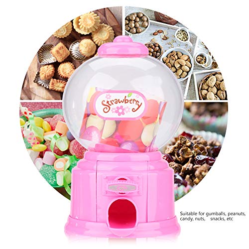 GOTOTOP Dispensador de máquina expendedora de chicles, Dulce Goma de mascar Divertido Juguete para niños Chicle Regalo de Fiesta de cumpleaños para niños niñas(Rosado)