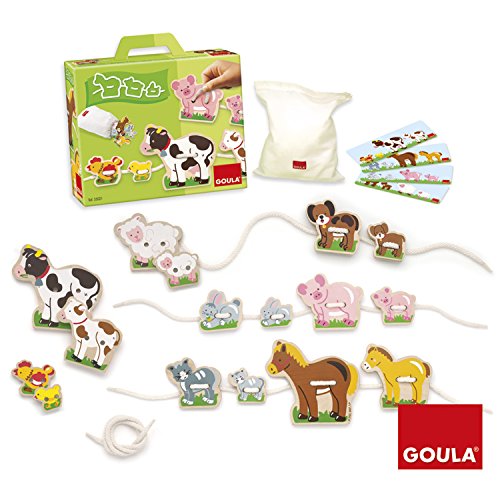 Goula- Lacing Mothers and Babies Juego Enhebrar mamás y bebés, Multicolor (Diset 55021)