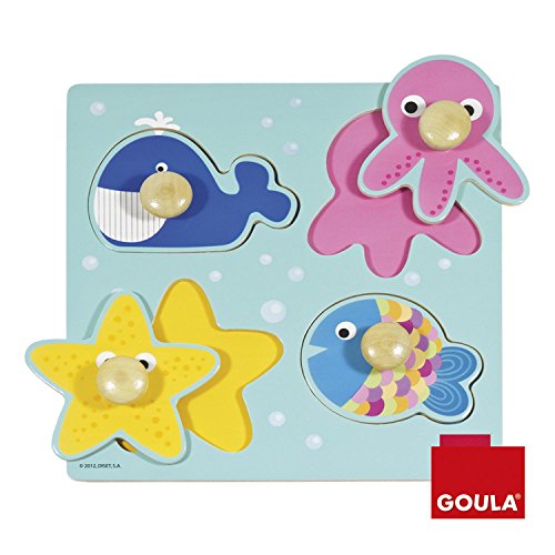 Goula - Puzzle mar, Encajable de madera a partir de 1 año