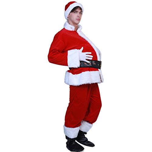 Gran Barriga de Papá Noel, Disfraz de Santa, Ropa de Papá Noel Santa Claus Costume para Navidad Show Escenario Fiesta