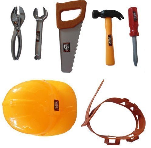 Gran Regalo para Niños ! 7 Piezas Herramienta Cinturón Juego Bob el Constructor Construcción de Plástico Accesorios/Juguetes Niño Niña Unisex Cool Educativo Tienda Navidad Clásico Popular Unique