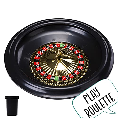 Gran rueda de ruleta de lujo de 40 cm / 16 pulgadas - Juego de ruleta, con tarjetas Black Jacks, pelotas, paño de juego - Set completo - Jaques of London