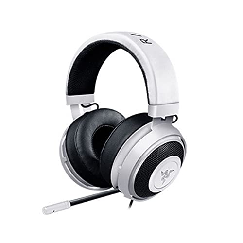 Greatangle-UK V2 USB Digital Gaming Headset Wired Pro Game Headset Light PC Gaming Pro Headphone Auriculares con Sonido Envolvente Blanco