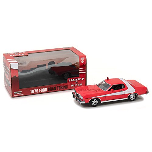 Greenlight Collectibles – Ford Gran Torino – Starsky y Hutch 1976 – (Escala 1/24, 84042, Rojo/Blanco)