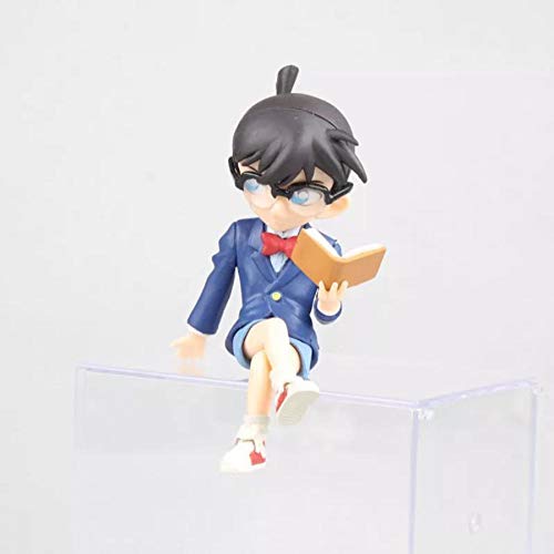 GSDGSD 2 Piezas 7-12 cm Figura de Anime clásica Japonesa Kudou Shinichi Detective Conan Funda Libro Cerrado/teléfono/Figura de acción Ver de pie