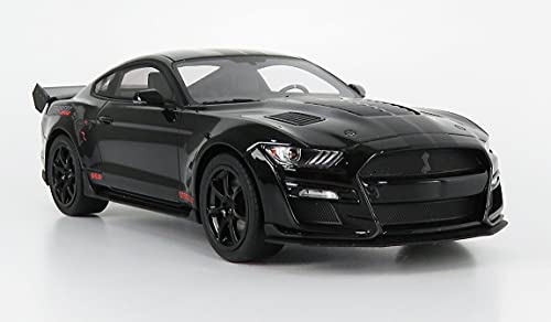 GT Spirit para Acme US047 Ford Mustang Shelby GT500 Concept Drag Snake Negro con rayas negras mate con gráficos 1/18 modelo coche