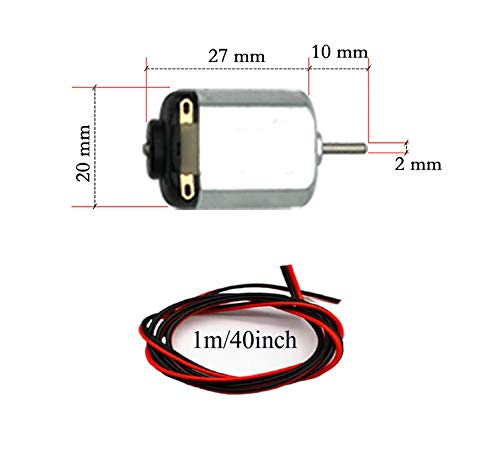 GTIWUNG Juego de Motor Eletrico Bricolaje,8x DC Motor Mini 1.5-3V 15000RPM de Espaciamiento para Pilas AA,8x Interruptores para Bricolaje Proyectos Científicos, 16x Crocodile Clip, 2x Cables 1m