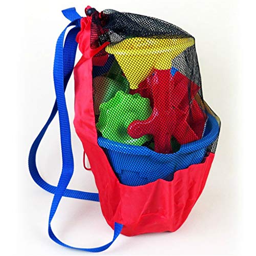 guangzhou Toy Storage Mesh Bag para niños Beach Sand Toys Water Fun Deportes Baño Ropa Toallas Mochilas Regalo Beach Toy Net Bag Entrega aleatoria