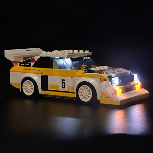 GUDA Juego de iluminación LED para Lego 76897 Speed Champions 1985 Audi Sport Quattro S1 Racing, iluminación LED, compatible con 70670 no Kit Lego