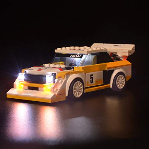 GUDA Juego de iluminación LED para Lego 76897 Speed Champions 1985 Audi Sport Quattro S1 Racing, iluminación LED, compatible con 70670 no Kit Lego