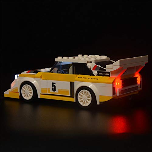 GUDA Juego de iluminación LED para Lego 76897 Speed Champions 1985 Audi Sport Quattro S1 Racing, iluminación LED, compatible con 70670 no Kit Lego