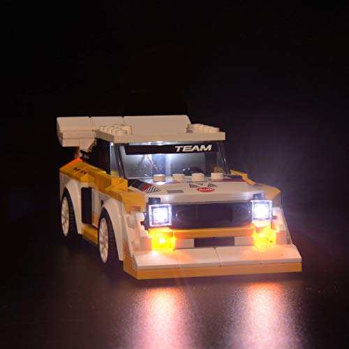 GUDA Juego de iluminación LED para Lego 76897 Speed Champions 1985 Audi Sport Quattro S1 Racing, iluminación LED, compatible con 70670 no Kit Lego