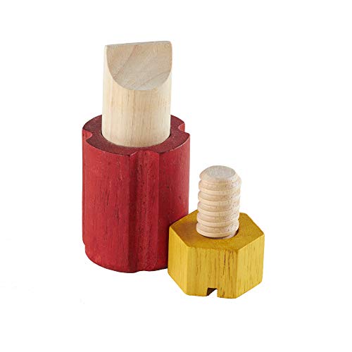 Guidecraft- Screw Block, enroscar Tornillos de Madera (3)