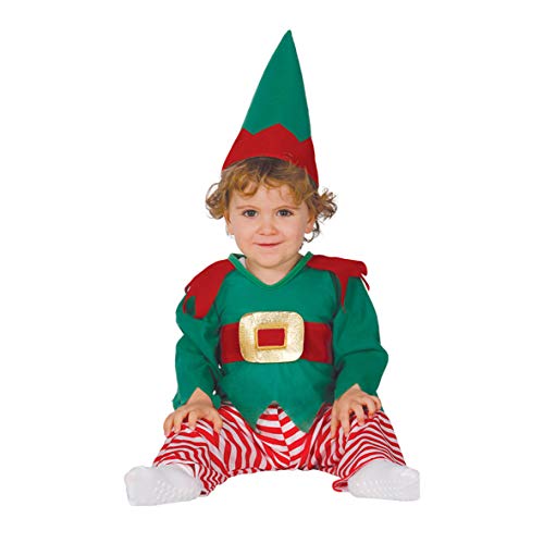 GUIRMA Elfo - Disfraz de bebé con diseño de Papá Noel, color verde, 0 – 12 meses, 42527