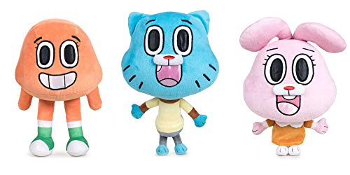 Gumball El Asombroso Mundo Peluches Refresh Calidad Super Soft (20CM, Pack 3 Modelos)