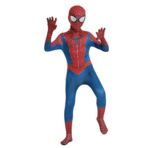 GUOHANG Traje de Spiderman niños Adultos 3D Anime Spiderman Traje Traje Medias Escenario Rendimiento casero Disfraces de Halloween Carnaval Cosplay disfrazaje Fiesta,Style 6,90~100CM