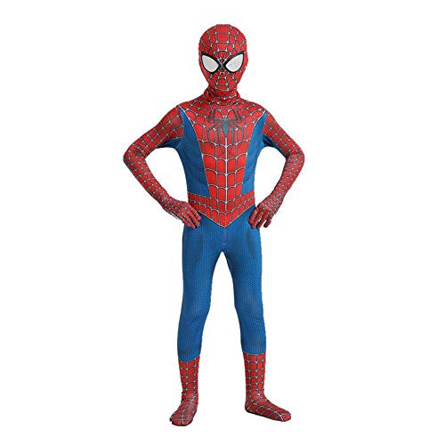 GUOHANG Traje de Spiderman niños Adultos 3D Anime Spiderman Traje Traje Medias Escenario Rendimiento casero Disfraces de Halloween Carnaval Cosplay disfrazaje Fiesta,Style 6,90~100CM