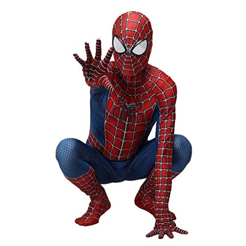 GUOHANG Traje de Spiderman niños Adultos 3D Anime Spiderman Traje Traje Medias Escenario Rendimiento casero Disfraces de Halloween Carnaval Cosplay disfrazaje Fiesta,Style 6,90~100CM