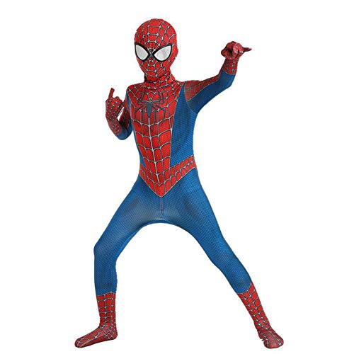 GUOHANG Traje de Spiderman niños Adultos 3D Anime Spiderman Traje Traje Medias Escenario Rendimiento casero Disfraces de Halloween Carnaval Cosplay disfrazaje Fiesta,Style 6,130~140CM