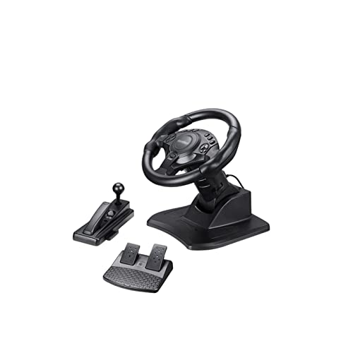 GUOQING Juego Racing Volante Racing Gaming Wheel Pedal Car Race Volante Fit for PS3, PS4 Grados Videojuegos Gamepad Volante de Carreras ergonómico