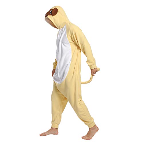 Guturris Disfraz de Cosplay para Adultos Pijamas de Animales Unisex Amarillo L