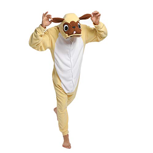 Guturris Disfraz de Cosplay para Adultos Pijamas de Animales Unisex Amarillo L