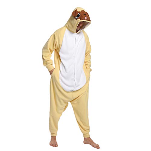 Guturris Disfraz de Cosplay para Adultos Pijamas de Animales Unisex Amarillo L