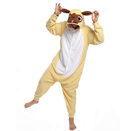 Guturris Disfraz de Cosplay para Adultos Pijamas de Animales Unisex Amarillo L