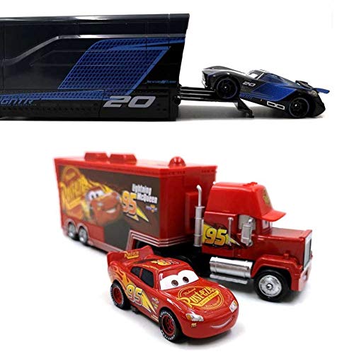 GWTRY Pixar Cars 3 Juguete Lightning Mcqueen Jackson Storm Mack Mack Teo Truck 1:55 Diecast Metal Car Toys para niños Regalo de cumpleaños (Color : Jackson Storm Uncle)