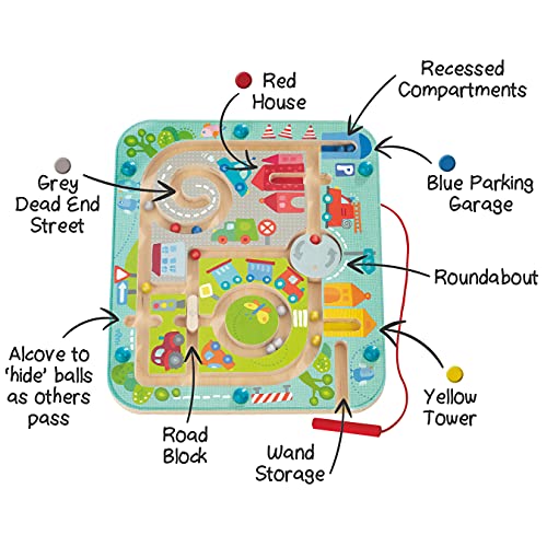 HABA 301056 - Juego magnético de cuidad laberíntica