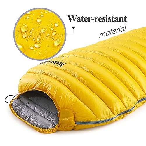 Hadristrasek Saco de Dormir El Tiempo frío Uso Supervivencia al Aire Libre Compresión Ganso térmica mamá Invierno Saco de Dormir-Negro Bolsa de Caminar (Color : Yellow)