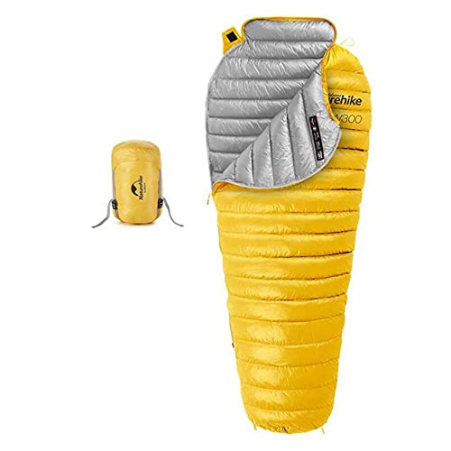 Hadristrasek Saco de Dormir El Tiempo frío Uso Supervivencia al Aire Libre Compresión Ganso térmica mamá Invierno Saco de Dormir-Negro Bolsa de Caminar (Color : Yellow)