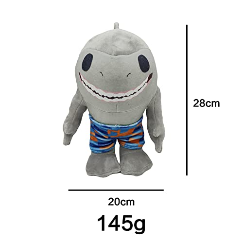 Hao-zhuokun Juguete de Peluche Rey tiburón Suicide Squad Standing Brave and Cute Shark King Muñeco de Peluche Suave Relleno,Regalo Ideal para Fans y niños