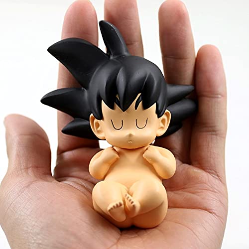 HAOBU 8,5 cm Anime Dragon Ball Bebé Son Goku Figura Juguete de Modelos coleccionables para niños Regalos de cumpleaños