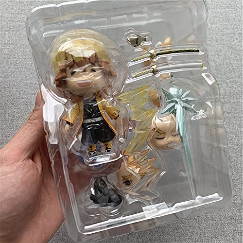 HAOBU Figura Anime Demon Slayer Agatsuma Zenitsu Figura de Modelo de Juguete Zenitsu muñecas Lindas 10cm