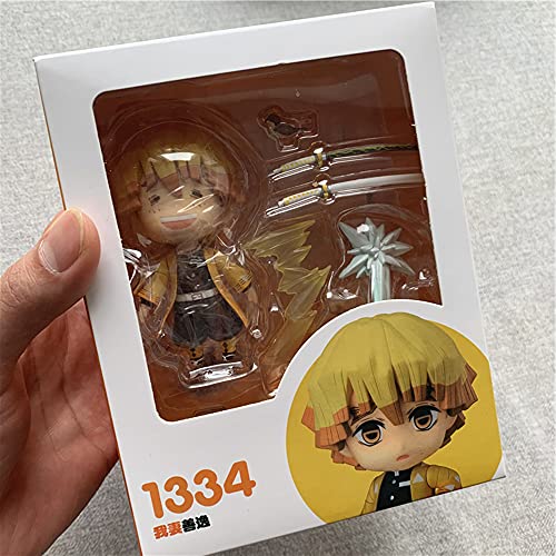 HAOBU Figura Anime Demon Slayer Agatsuma Zenitsu Figura de Modelo de Juguete Zenitsu muñecas Lindas 10cm