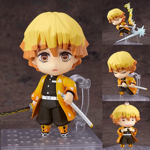 HAOBU Figura Anime Demon Slayer Agatsuma Zenitsu Figura de Modelo de Juguete Zenitsu muñecas Lindas 10cm