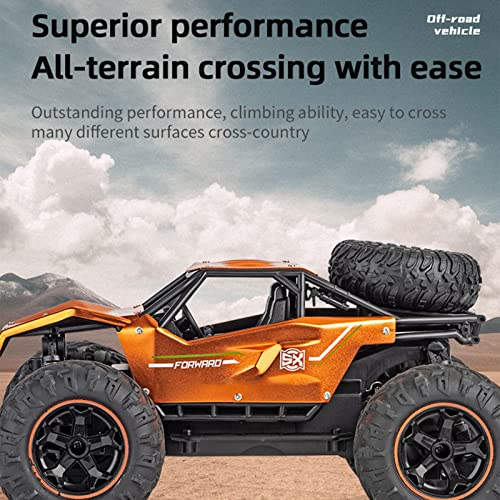 Harvest Store US Coche De Control Remoto con Cámara 1080P 1/14 RC Off Road Truck HD FPV Cámara Sensor De Gravedad Aplicación De Teléfono Móvil Coche De Escalada Regalo para Niños Adultos,Naranja