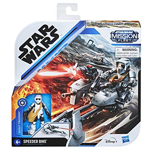 Hasbro Figura y vehículo F1128 Star Wars Mission Fleet Expedition Class Biker Scout Speederbike Carreras de 6 cm para niños a Partir de 4 años