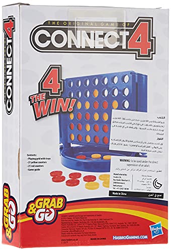 Hasbro Gaming- Conecta 4 Juego de Viaje, versión inglésa (Hasbro Spain B1000802)