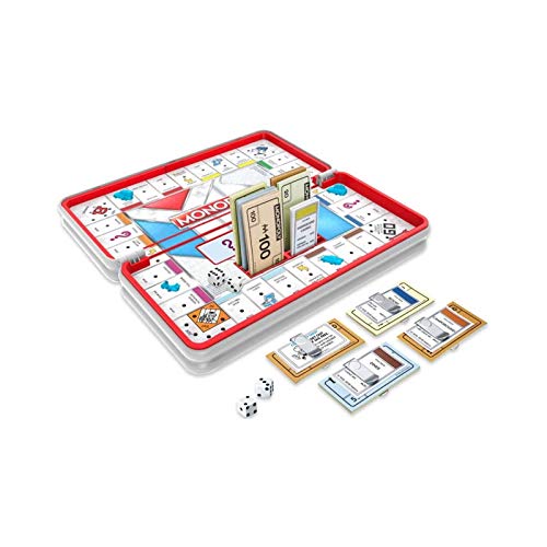 Hasbro Gaming Road Trip Series Monopoly Game Juego de Mesa portátil para Llevar en Movimiento para niños Mayores de 8 años